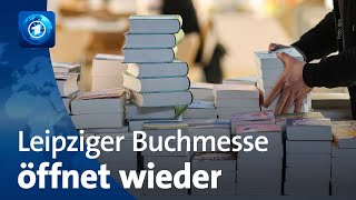 Nach CoronaPause Leipziger Buchmesse öffnet wieder [upl. by Nerral771]