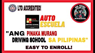 PINAKA MURANG DRIVING SCHOOL SA PILIPINAS  AUTO ESCUELA DRIVING SCHOOL [upl. by Ysdnyl]