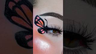 Butterfly flutterby 🦋☁️🌷 makeup butterflymakeup creativemakeup eyeliner [upl. by Bergeron]