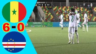 Sénégal 🆚 Cape Verde 6 0 Résumé de la rencontre  Tournoi UFOA  A U17 Mauritanie 2022 [upl. by Azzil]