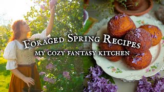 Foraged Spring Recipes Lemon Thyme Cookies amp Lilac Donuts 🍋 Cozy Country Living ASMR [upl. by Epillihp]