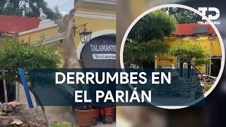 Se derrumban partes de El Parián de Tlaquepaque captan el momento [upl. by Papagena]