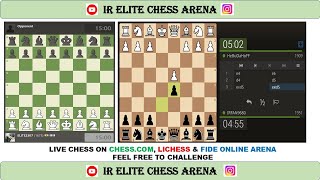 100 ELO CHESS RUN ON LICHESS  IR ELITE CHESS ARENA LIVE STREAM CHESS LIVE STREAM ON YOUTUBE MAGNUS [upl. by Znerol]