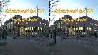 Weihnachtsmarkt Gera 2016  quotFestliche Gera ArcadenquotReal 3D Version [upl. by Dnallor]