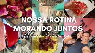 Nossa rotina de DOMINGO morando juntos fizemos almoço desabafo 🥗😋🍲 [upl. by Kcirdet]