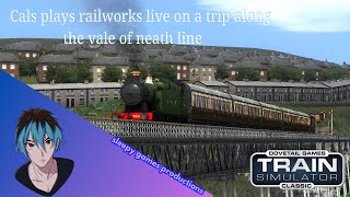 Cal plays Railworks Live a trip on the line of neath live behind a Gwr 56xx  train simulator [upl. by Nedearb561]