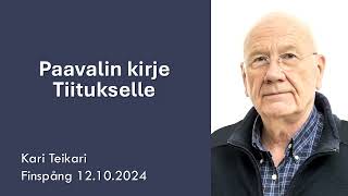 Paavalin kirje Tiitukselle  Kari Teikari  Finspång [upl. by Alasdair643]