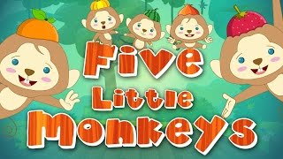 Five Little Monkeys  Nursery Rhymes And kids Songs [upl. by Enilecram970]