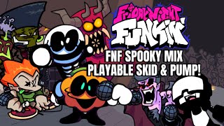 FNF SPOOKY MIX MOD  PLAYABLE SKID amp PUMP 🎃💀 [upl. by Meyers872]