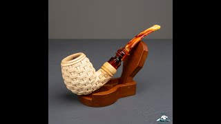 Block Meerschaum Knitted Form Bent Saddle Stem [upl. by Gavette]