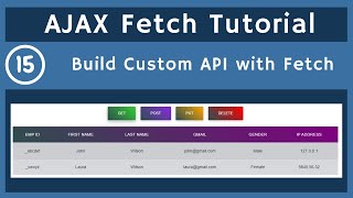 15 Custom API Creation with Fetch API in JavaScript  AJAX Tutorial  UiBrains  NAVEEN SAGGAM [upl. by Breger]