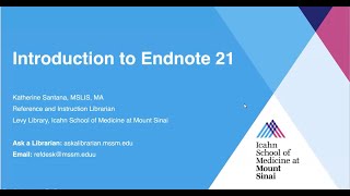 Introduction to EndNote 21 [upl. by Gwendolyn]