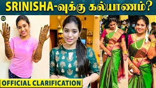 Srinisha கொடுத்த தெளிவான விளக்கம்  quotஎனக்கு கல்யாணம்quot  Super Singer  Official Clarification [upl. by Ykcir]