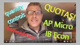 Quantity Controls quotas and Deadweight Loss AP Micro IB Economics [upl. by Nnylkcaj54]