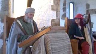 Hammered Dulcimer amp Gothic Harp Old Breton Tune played in Carrickfergus Caste [upl. by Eimam]