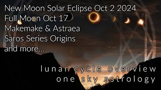 Lunar Cycle  Oct 2 2024 New Moon Solar Eclipse  Oct 17 Full Moon  Transits  Makemake amp Astraea [upl. by Priebe]