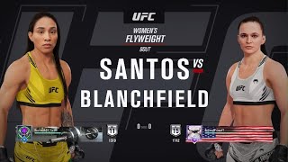 Taila Santos vs Erin Blanchfield UFC 4 [upl. by Yedoc]