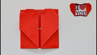 Easy Origami Heart Box for Valentines amp Envelope [upl. by Nortyad]