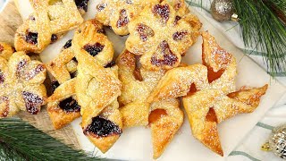 3 Ingredient Puff Pastry Desserts  Easy Christmas Recipes [upl. by Merna]