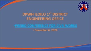 Procurement Livestream for DPWH Iloilo 1st On December 6 2024 [upl. by Iphigeniah]