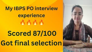 My IBPS PO interview experience Scored 87100🔥🔥ibpspo banking [upl. by Ellehcin705]