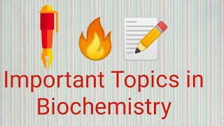 Important Topics in Biochemistry MBBS first year mbbsfirstyear viralvideo trending [upl. by Rona]