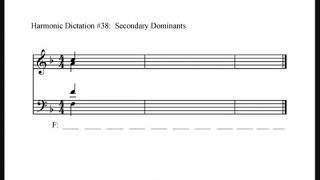 Harmonic Dictation 38  Secondary Dominants [upl. by Atnohsal]