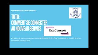 Accès aux téléservices  se connecter aux nouveaux services EDUCONNECT [upl. by Amalbena481]