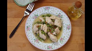 Bocconcini di pollo con piselli [upl. by Nnaycnan]