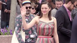 Marion Cotillard and Michael Fassbender attend the photocall of Macbeth in Cannes [upl. by Alek]