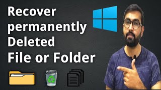 How to recover permanently deleted filesfolder for free on windows 1087 without software in 2 min [upl. by Laurentium]