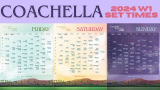 Coachella 2024 Weekend 1 Set Times Out [upl. by Ytsim64]