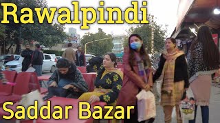 🇵🇰Pakistan Rawalpindi saddar bazar walking tour 4k2023 [upl. by Ahc]