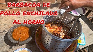 NUEVA MANERA DE COCINAR POLLOS ENCHILADOS EN BARBACOA Cocinando Contigo Y Mas [upl. by Ardnekal]