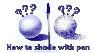 Shading Techniques How to Shade with a Ballpoint Pen [upl. by Koser]