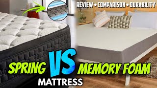 Spring Mattress vs Memory Foam Mattress Which Is Best Comparision  Review  Uses  Choice Point [upl. by Edniya]