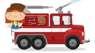 Le garage de Dr McWheelie  Camion de pompiers Dessin animé éducatif [upl. by Dhu241]