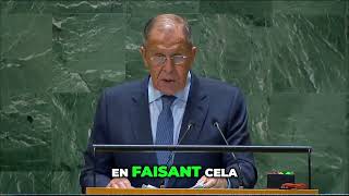 LAVROV PLAIDE POUR UN ÉTAT PALESTINIEN VIABLE  79e CONFÉRENCE DE LONU RUSSIE UKRAINE [upl. by Htenay]