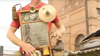 Washboard amp Mobile Percussion Performance by Brad and Clyde Casey  New Orleans [upl. by Ahtar171]