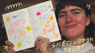 sketchbook tour ✩ i filled this sketchbook in a month [upl. by Mylander31]