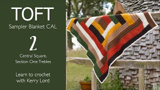 TOFT Sampler Blanket CAL Episode 2 British Treble Crochet [upl. by Ingold]