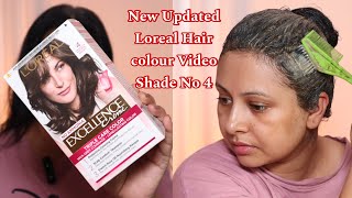 loreal excellence cream no ammonia hair color natural brown on more then 80 white hair  Kaur Tips [upl. by Ripley]