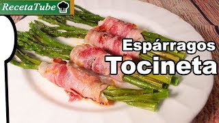 Espárragos en Manojo con Tocineta Receta muy fácil de hacer  Recetatube [upl. by Ponzo948]