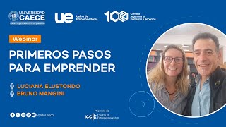 Webinar  Primeros pasos para emprender [upl. by Jeremiah929]