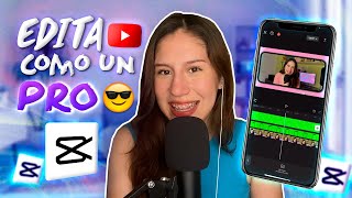 CÓMO EDITAR VIDEOS PARA YOUTUBE CON TU CELULAR Aprender a editar con CAPCUT 🤩 Fátima Lozano [upl. by Rinum]