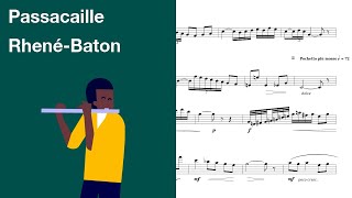 RhenéBaton  Passacaille Op35 Flute Sheet Music [upl. by Deva]