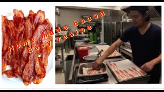 HOME MADE BACON I EASY RECIPE IWITHOUT SMOKING  Gelos kitchen [upl. by Eeresid508]