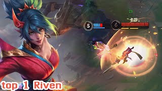 Wild Rift Riven  Top 1 Riven Gameplay Rank Grandmaster [upl. by Eiuqnom]