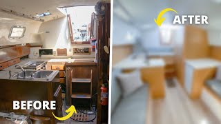 1 YEAR REBUILDING AN OLD BOAT INTO A MODERN YACHT TIMELAPSE START TO FINISH [upl. by Anpas]