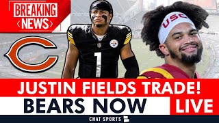 BREAKING Chicago Bears TRADE Justin Fields To Steelers  LIVE Reaction Trade Details Bears News [upl. by Sara382]